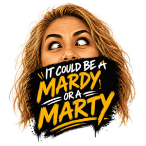 Mardy or Marty - AS Colour Mens Staple Ringer Tee Design